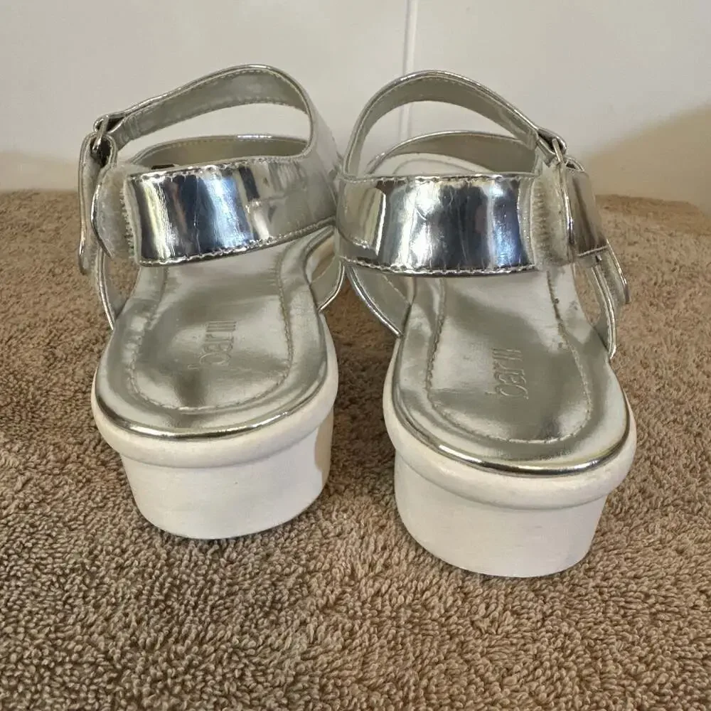 Bar III Addison Metallic Leather Platform Sandals